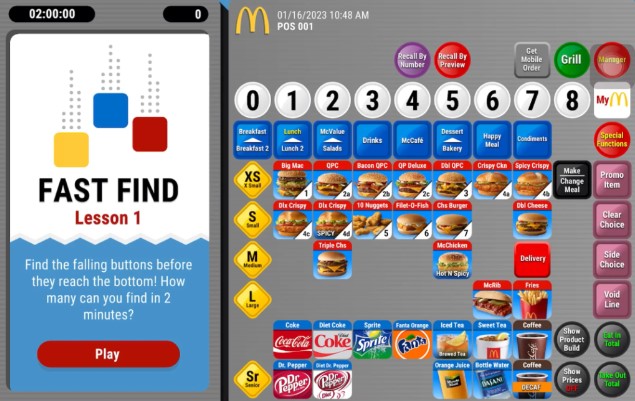 McDonald's Cashier Training App